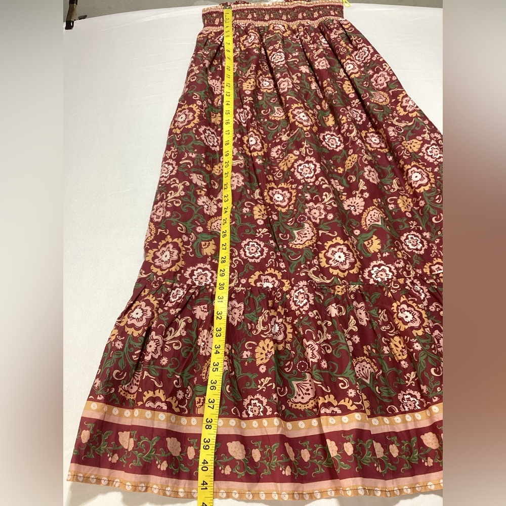 Storia Burgundy Floral Dress - Picture 9 of 11